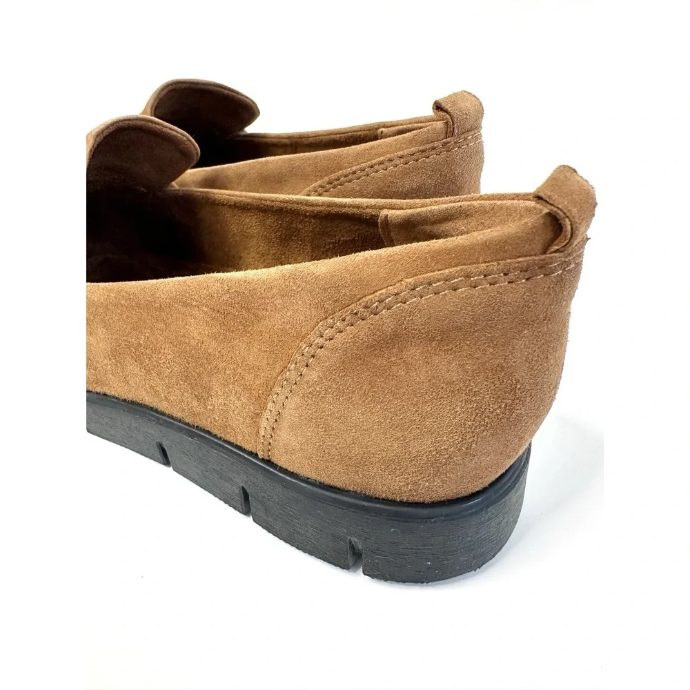 Rockport truTECH Women's Loafers Size 8.5 M Tan Brown Suede Slip On Comfort Shoe